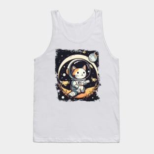 Catronaut Cat Astronaut Deep In Space Cosmic Cat Science - Funny Cats Tank Top